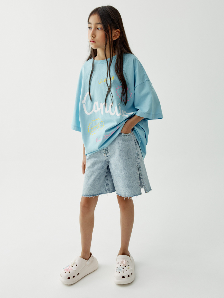 джинсовые шорты с разрезами для девочек 4610517834317 фотография