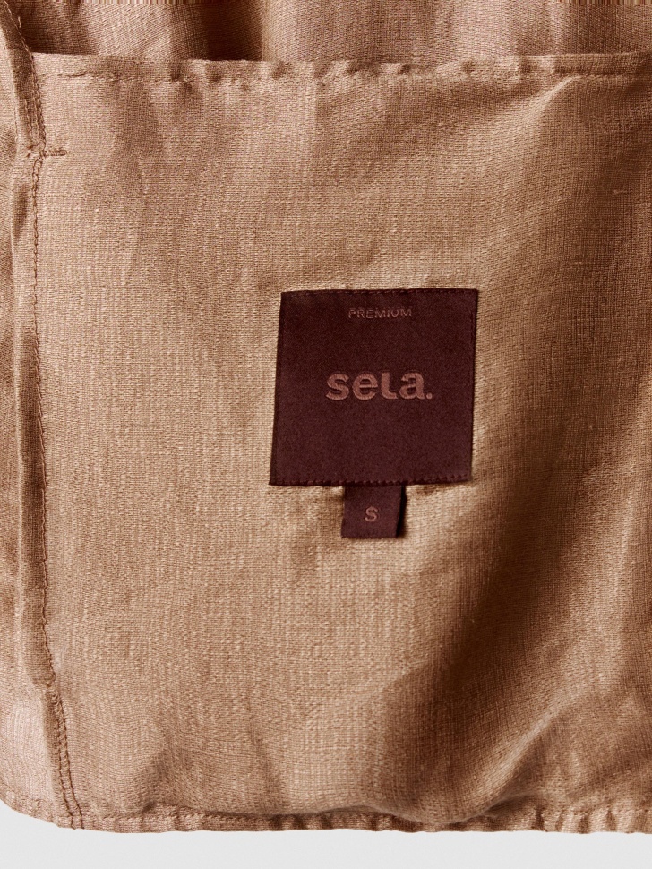 легкая куртка из льна и шелка премиум качества из россии вид сбоку