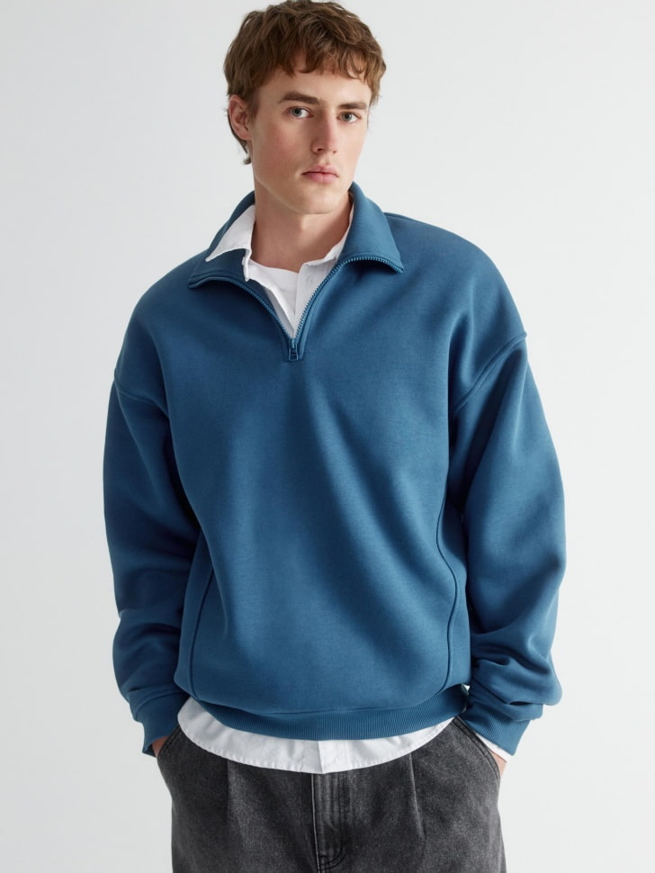 

Свитшот Oversize fit с воротником, SL5810110407