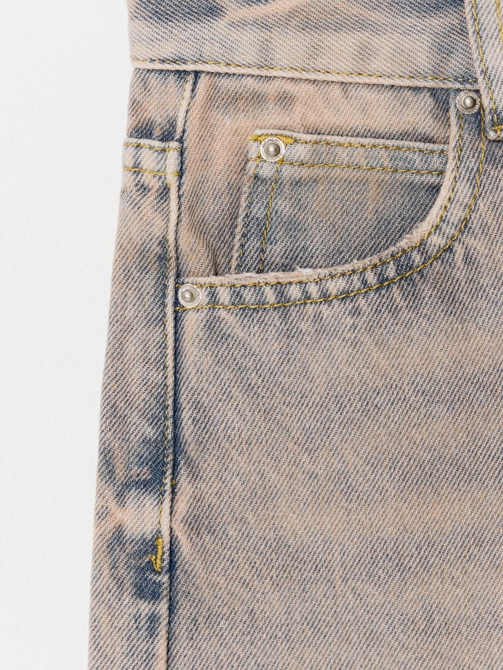 Джинсы Wide leg с тинтом для девочек. Фото №5