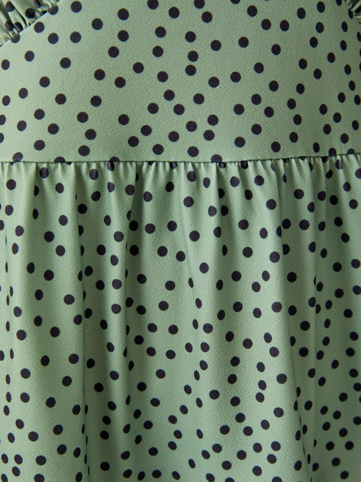Ярусное платье с принтом (зеленый, L) от Sela