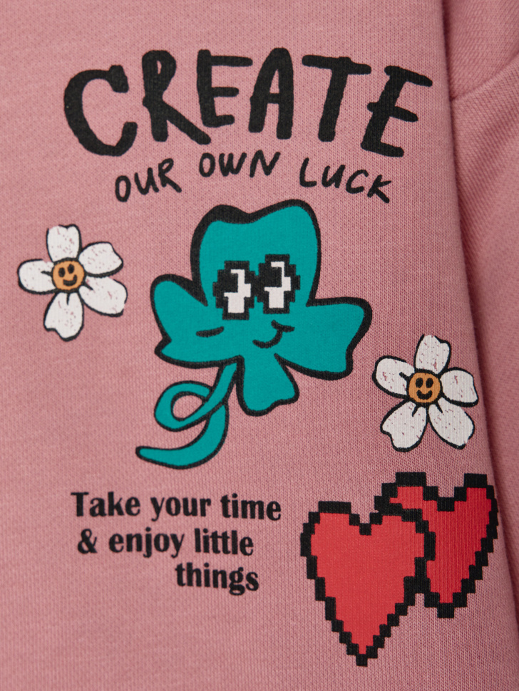 свитшот с ярким принтом для девочек 4680798266817 в интернет магазине