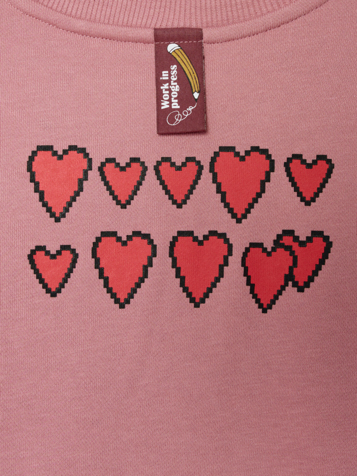 свитшот с ярким принтом для девочек 4680798266817 купить с доставкой