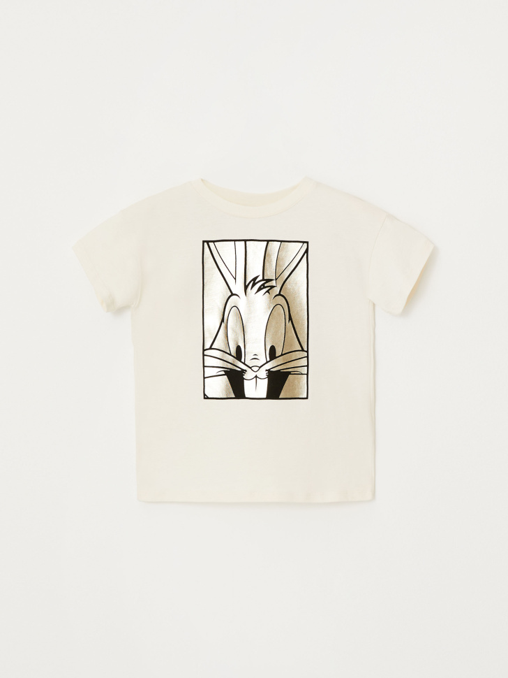 

Футболка с принтом Bugs Bunny для девочек, Белый