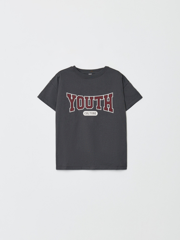 Футболка SELA с принтом Youth Culture, серый, арт. 33373