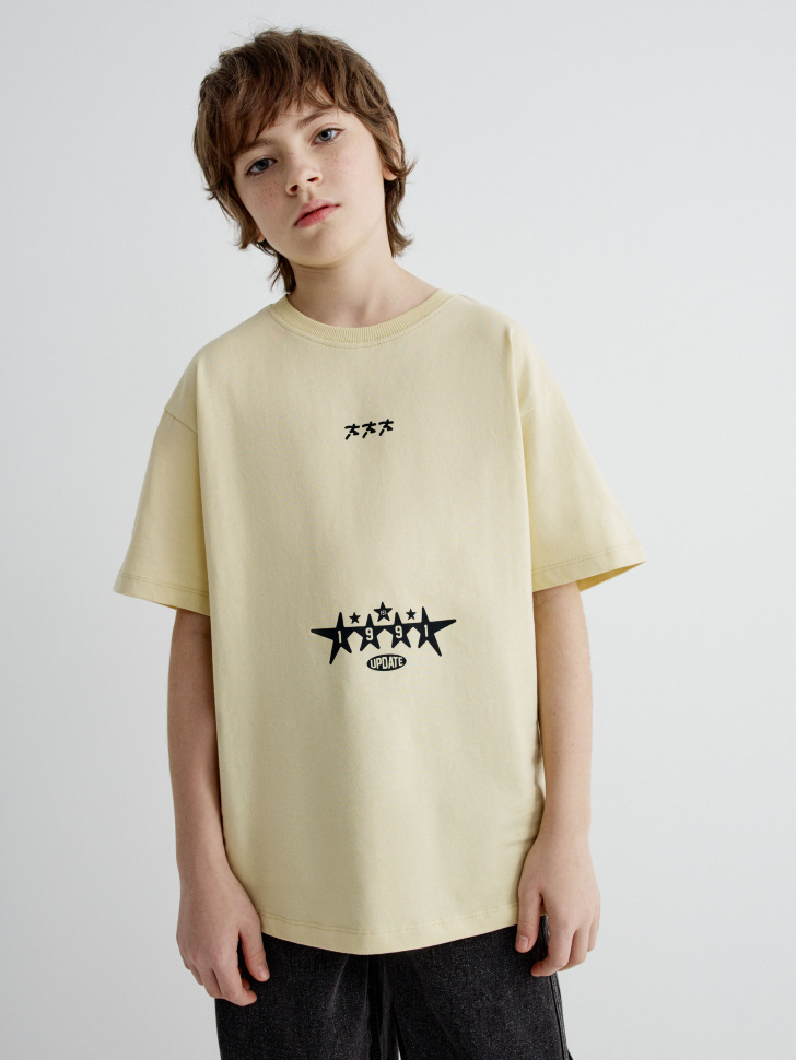 

Футболка оверсайз с принтом для мальчиков, SL6801070204