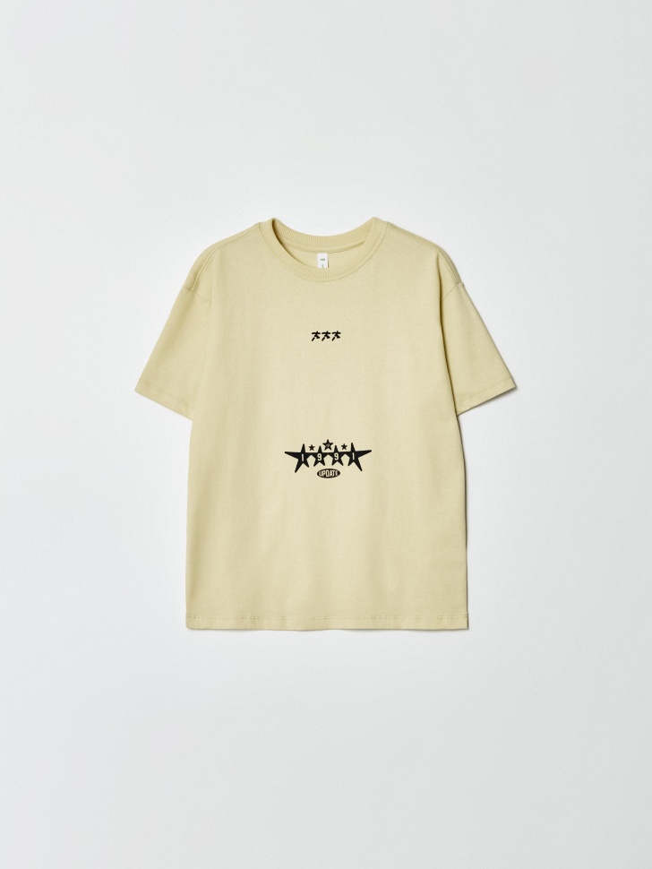 футболка оверсайз с принтом для мальчиков по цене 799 руб вид справа