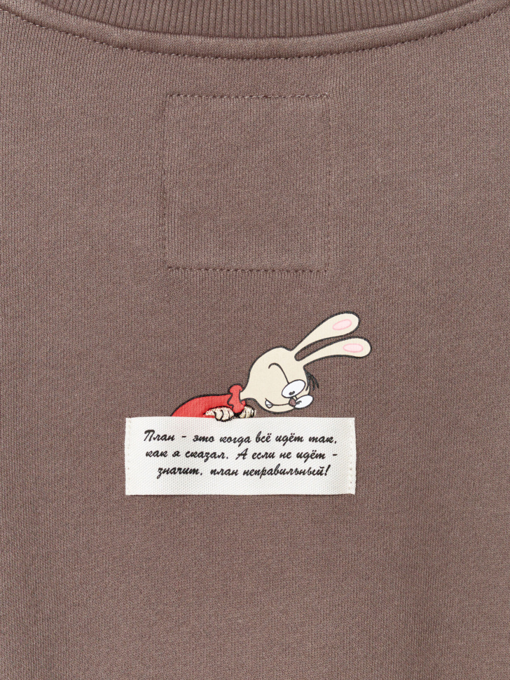 свитшот оверсайз с принтом  x союзмультфильм от бренда sela вид слева