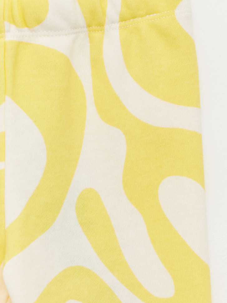 Трикотажные леггинсы с принтом для девочки (желтый, 104/ 4-5 YEARS) от Sela