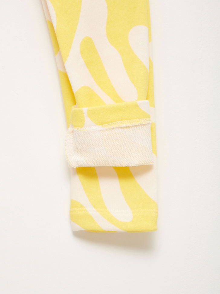 Трикотажные леггинсы с принтом для девочки (желтый, 104/ 4-5 YEARS) от Sela