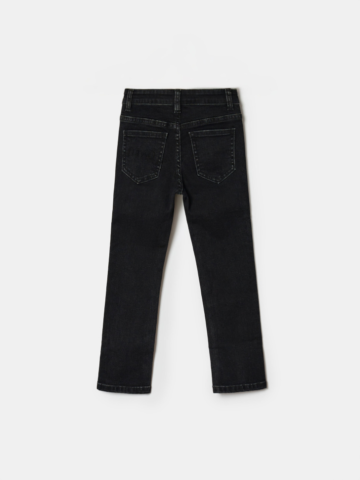 базовые зауженные джинсы для девочек от бренда sela вид слева