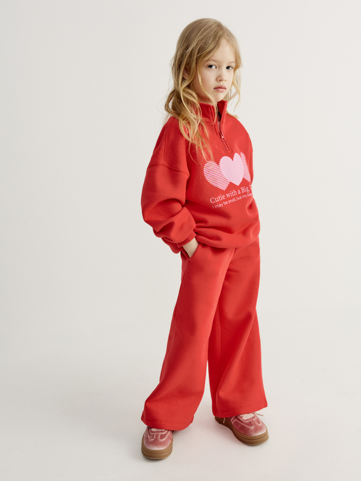 

Широкие брюки с принтом для девочек, SL6803041503