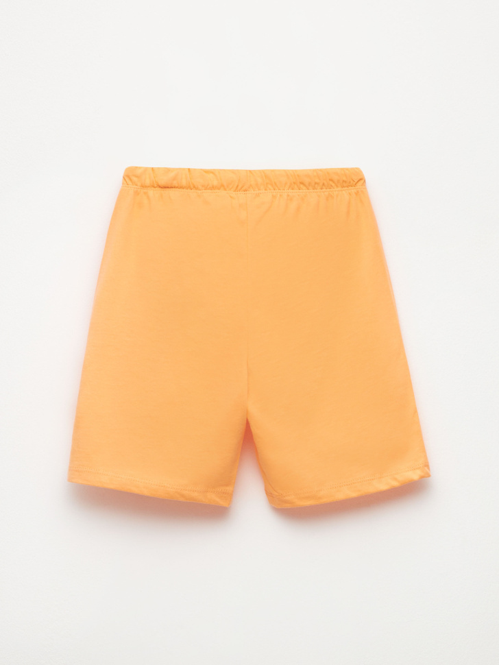Трикотажные шорты с принтом для мальчиков (оранжевый, 104) sela 4680129751890 - фото 4