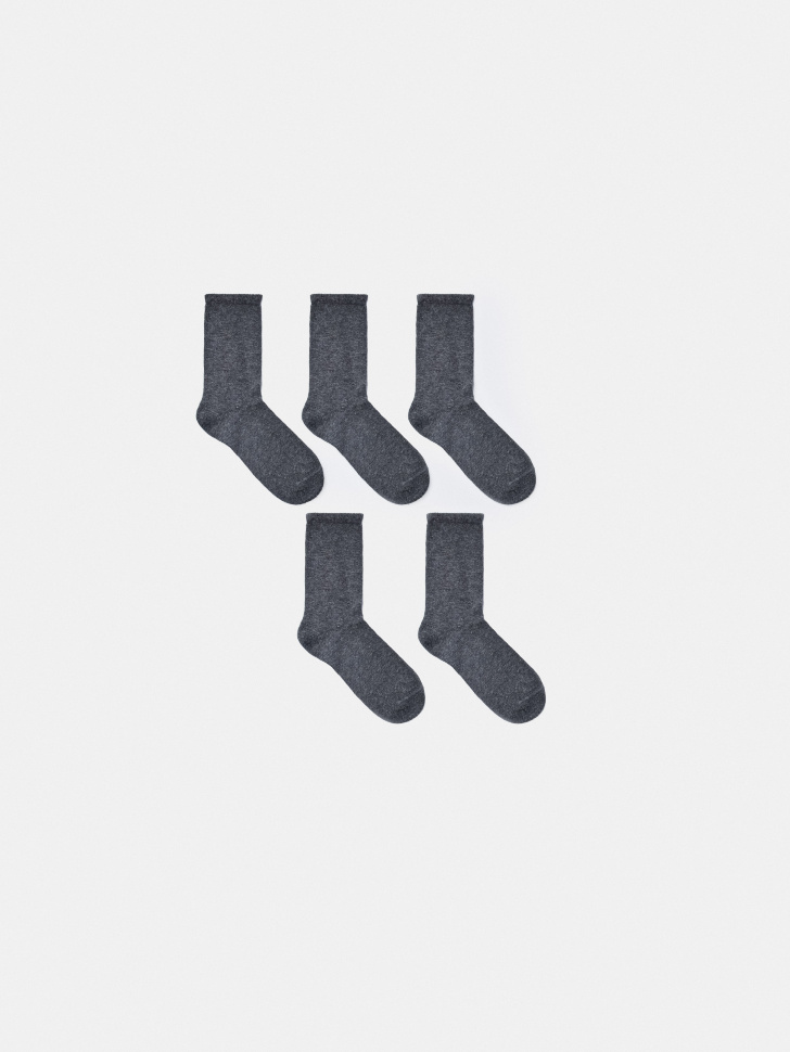 Набор из 5 пар детских носков SELA, серый, арт. 43712