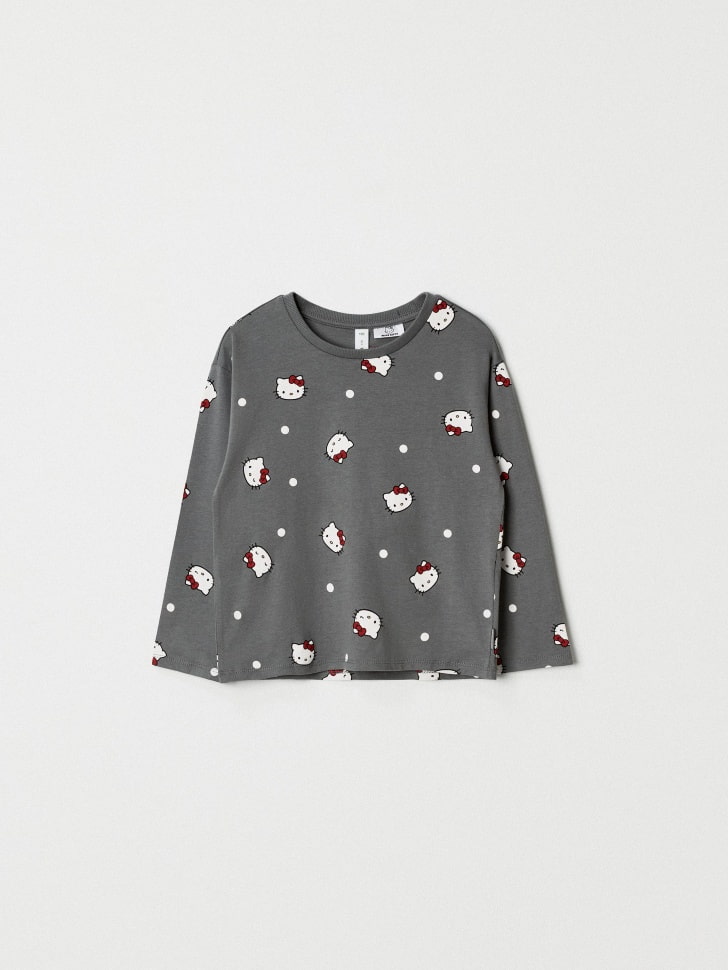 

Лонгслив с принтом Hello Kitty для девочек