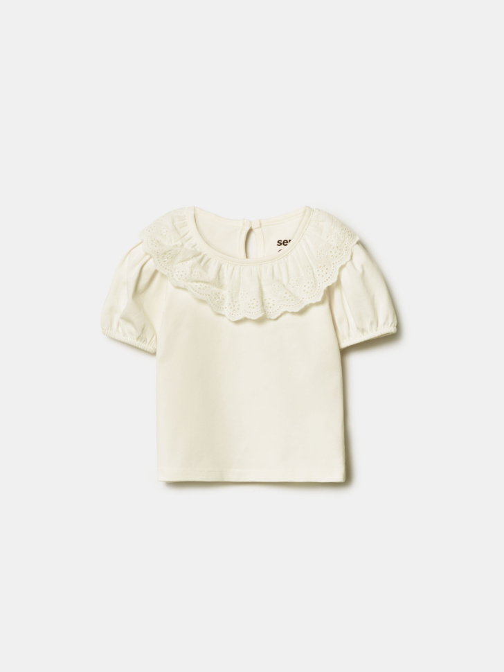 трикотажная блузка с оборкой из шитья для малышей 4610517769299 фотография