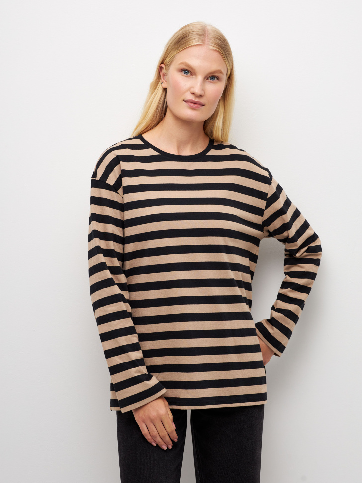 

Лонгслив ANNA OVERSIZE FIT, Черный