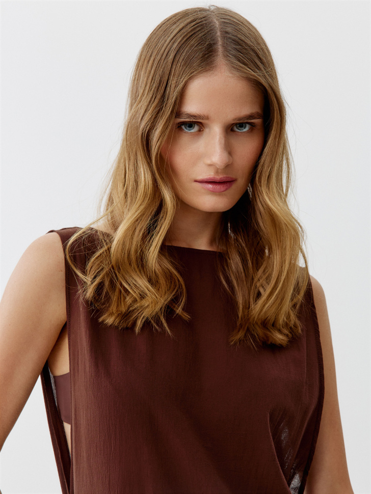 легкая туника из полупрозрачной жатой ткани по цене 2999 руб вид справа