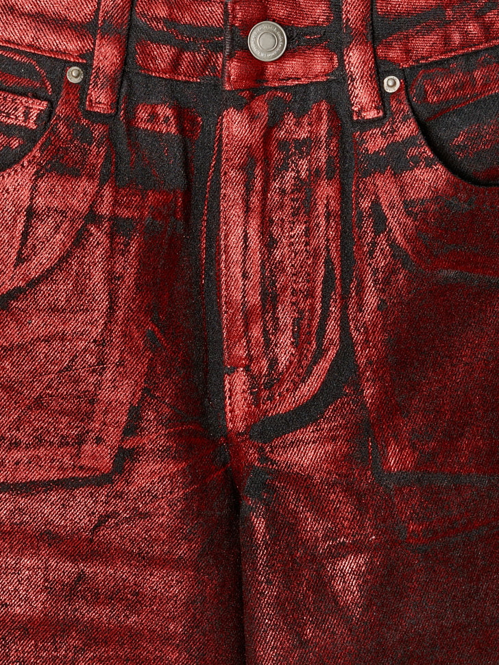 Джинсы BAGGY с металлизированным эффектом для девочек. Фото №7