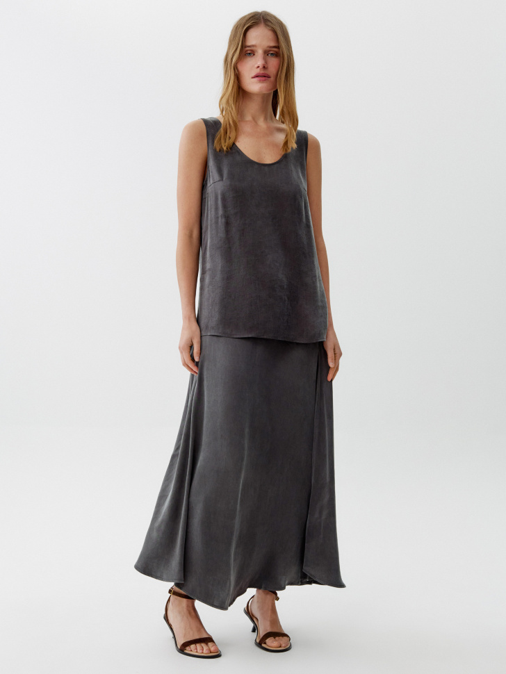 топ с завязками из смесового лиоцелла премиум качества от бренда sela вид слева