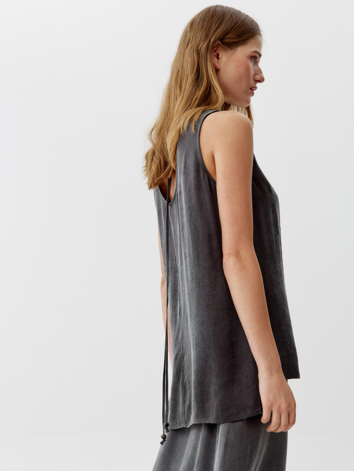 топ с завязками из смесового лиоцелла премиум качества по цене 3999 руб вид справа