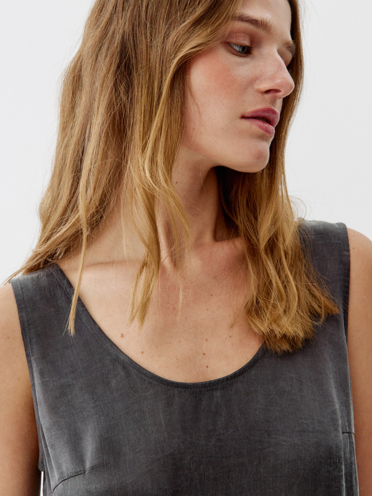 топ с завязками из смесового лиоцелла премиум качества из россии вид сбоку