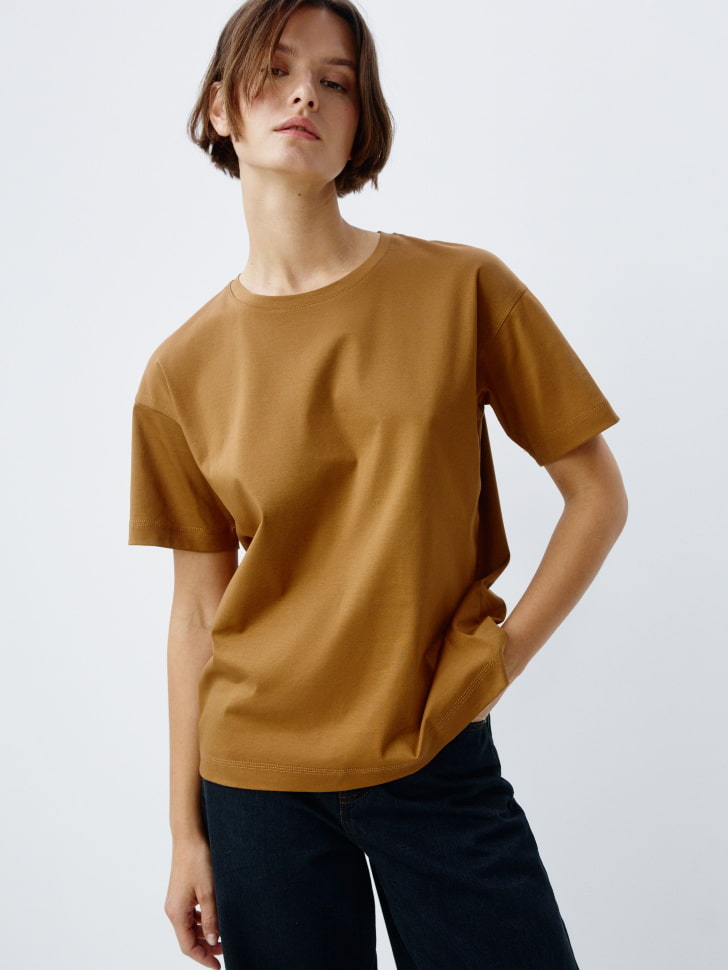 футболка оверсайз из мерсеризованного хлопка 4610517087751 фотография
