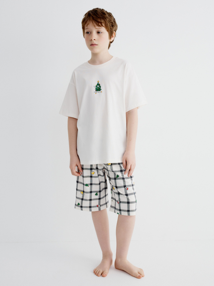 

Пижама с новогодним принтом для мальчиков, 5811150320