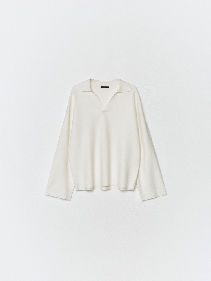 

Вязаный джемпер с воротником поло, SL6801010616