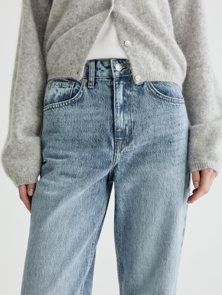 джинсы 411 wide leg из органического хлопка из хлопка спереди