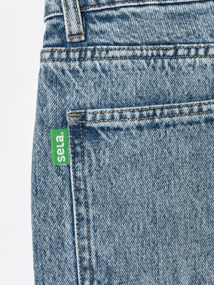 джинсы 411 wide leg из органического хлопка для взрослого возраста с изнаночной стороны