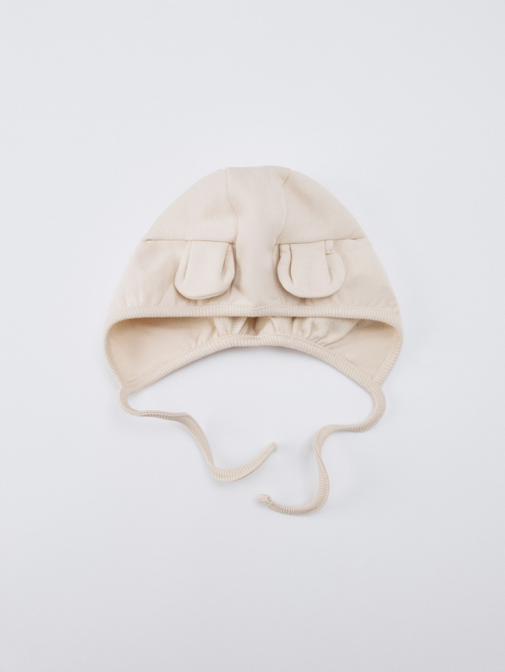 чепчик из хлопка с ушками для малышей 4680798766515 с промокодом