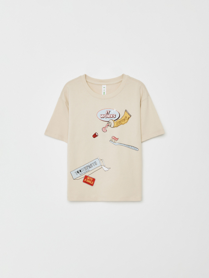 футболка оверсайз с принтом для девочек 4680798469058 фотография