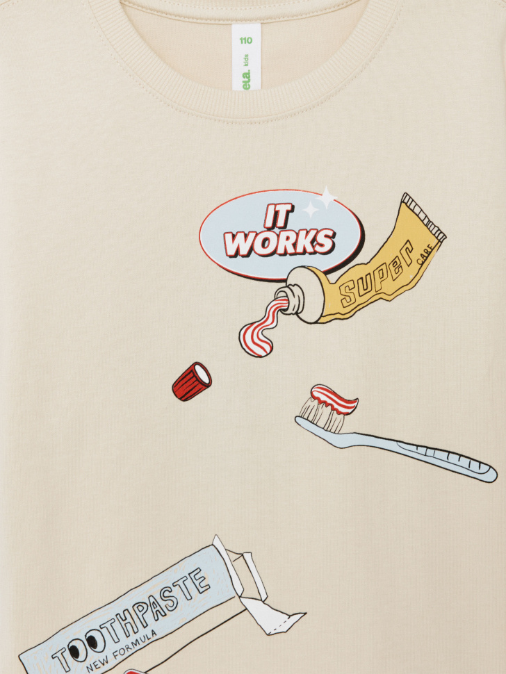 футболка оверсайз с принтом для девочек 4680798469058 в интернет магазине