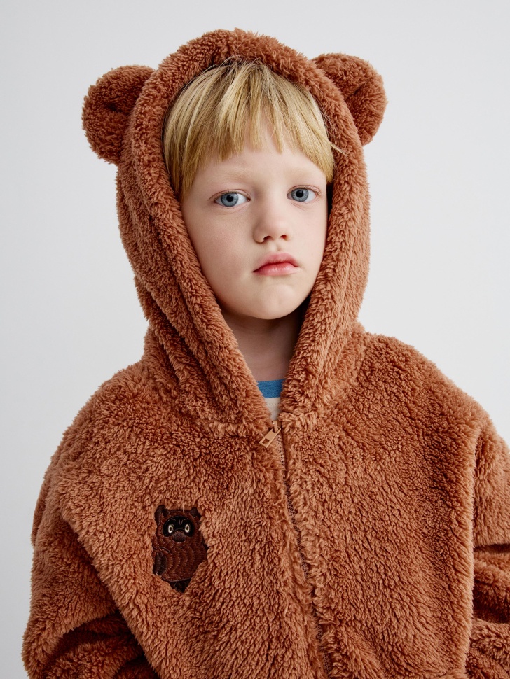 Плюшевая толстовка Sela x Союзмультфильм, коричневый, арт. 35050