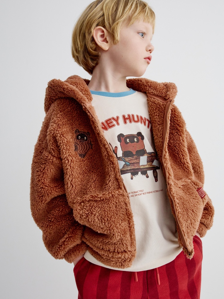 плюшевая толстовка для мальчиков  x союзмультфильм из россии вид сбоку