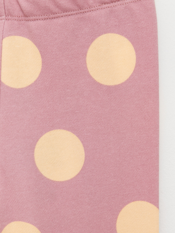 Трикотажные леггинсы с принтом для девочки (розовый, 110/ 5-6 YEARS) от Sela