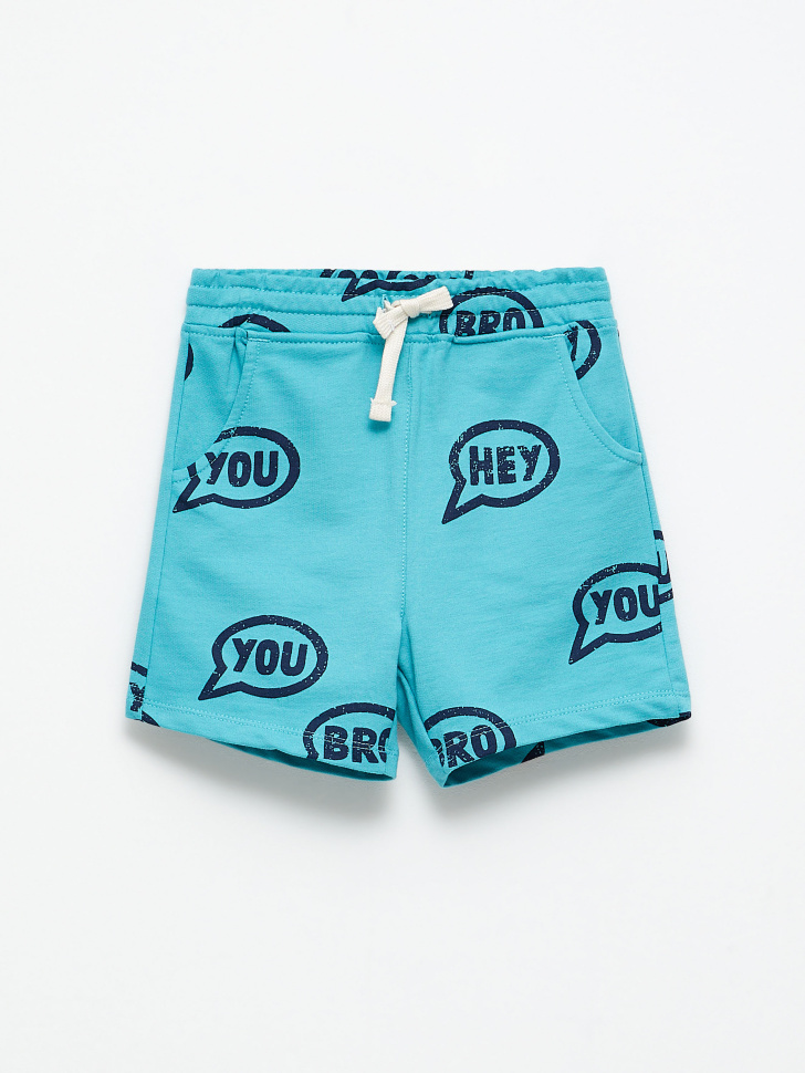

Трикотажные шорты с принтом для мальчиков, Бирюзовый
