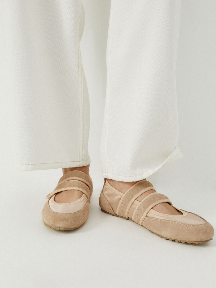 Балетки SELA Комбинированные, бежевый, арт. 43710