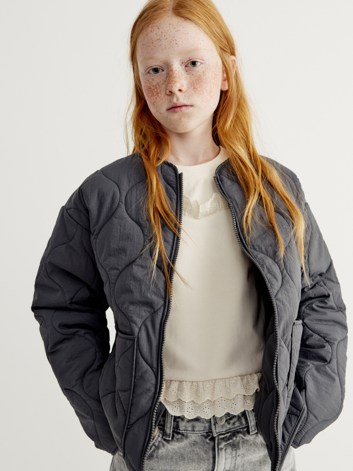 

Легкая стеганая куртка из нейлона для девочек, SL6803051110