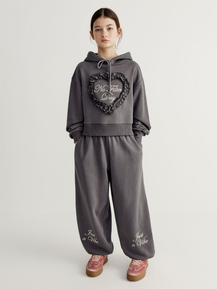 

Свободные джоггеры с вышивкой для девочек, SL6803051506