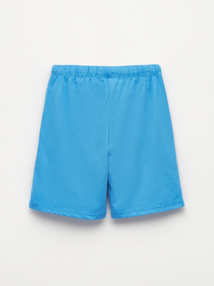 Трикотажные шорты с принтом для мальчиков (синий, 116) sela 4680129752064 - фото 4