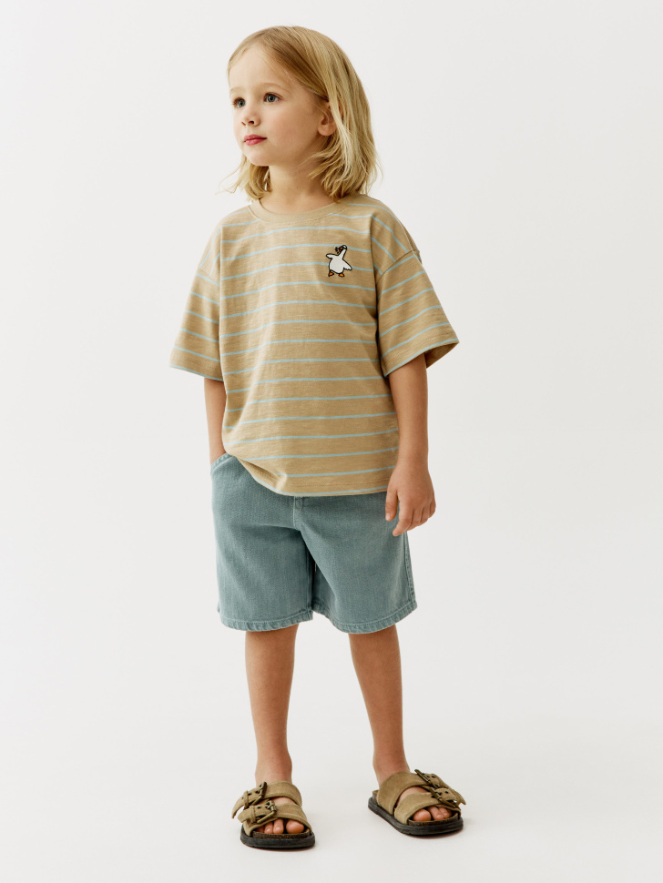 джинсовые шорты из твила для мальчиков 4610517887276 фотография