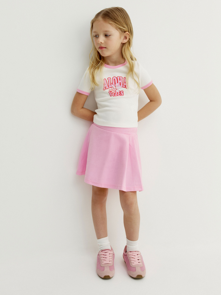 Юбка-шорты Sela в складку, розовый, арт. 53709