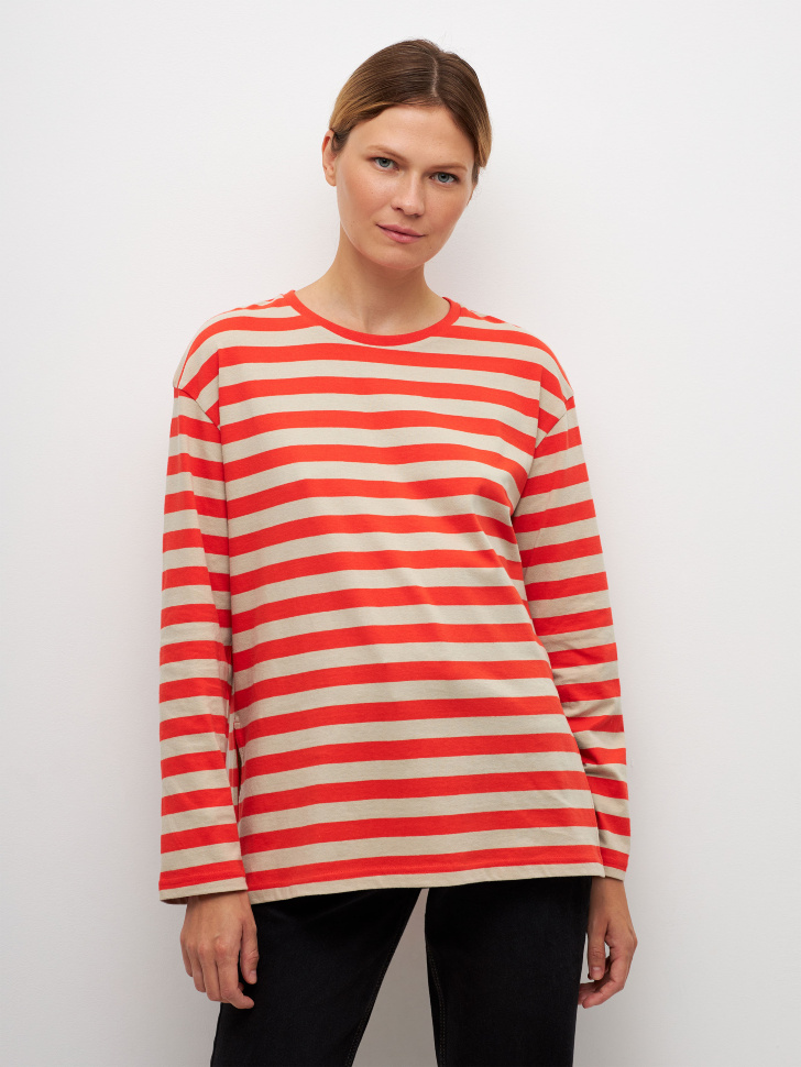 

Лонгслив ANNA OVERSIZE FIT, Красный