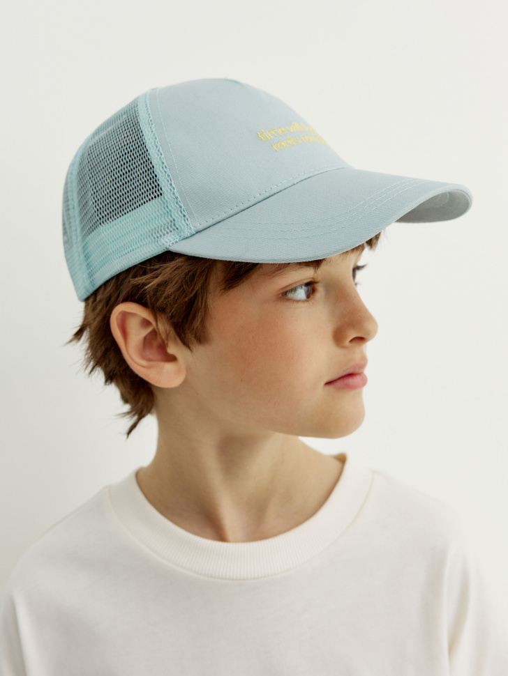 Бейсболка Sela с принтом, голубой, арт. 53628
