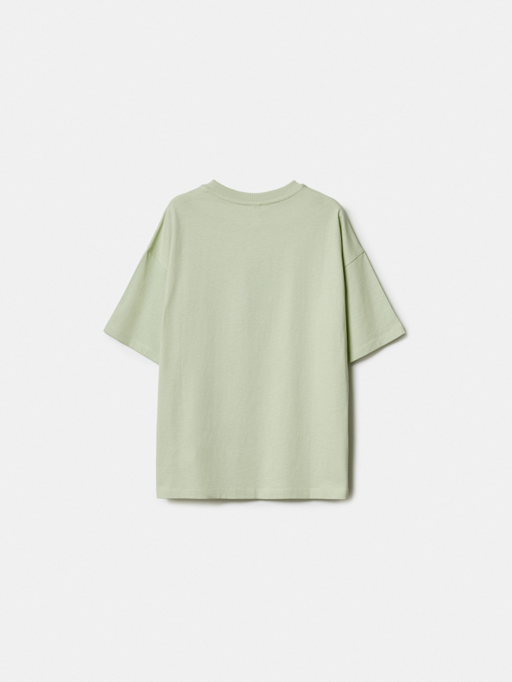 футболка оверсайз с принтом для девочек от бренда sela вид слева