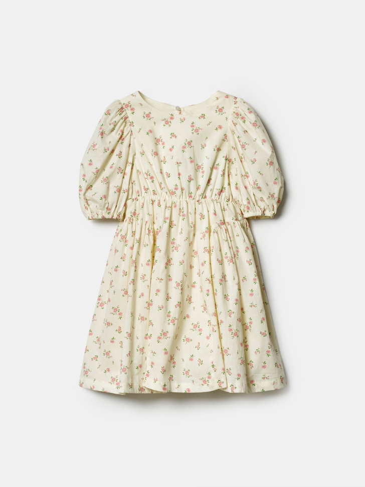 платье из хлопка с цветочным принтом для девочек по цене 2799 руб вид справа