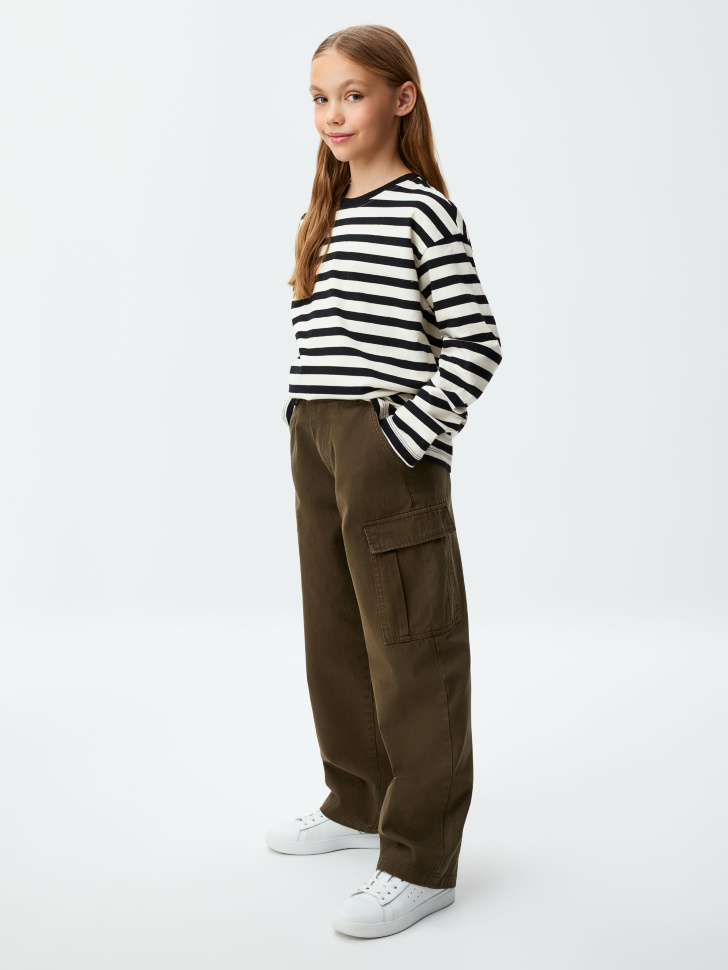

Джинсы Worker Fit с карманами карго для девочек