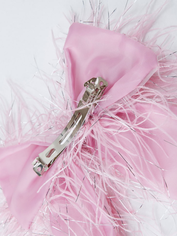 заколка в виде банта из перьев для девочек 4610517050922 в интернет магазине